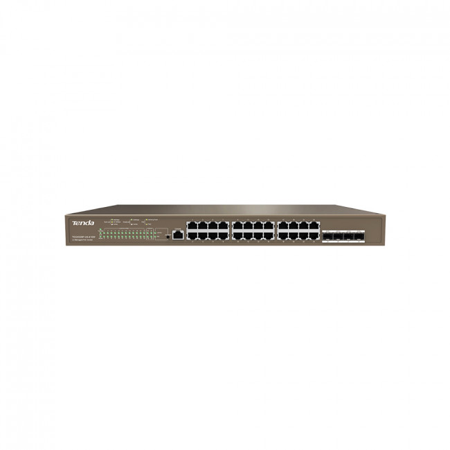 Неуправляемый PoE коммутатор Tenda G5328P-24-410W — для бизнеса и офиса Неуправляемый PoE коммутатор Tenda G5328P-24-410W — для бизнеса и офиса