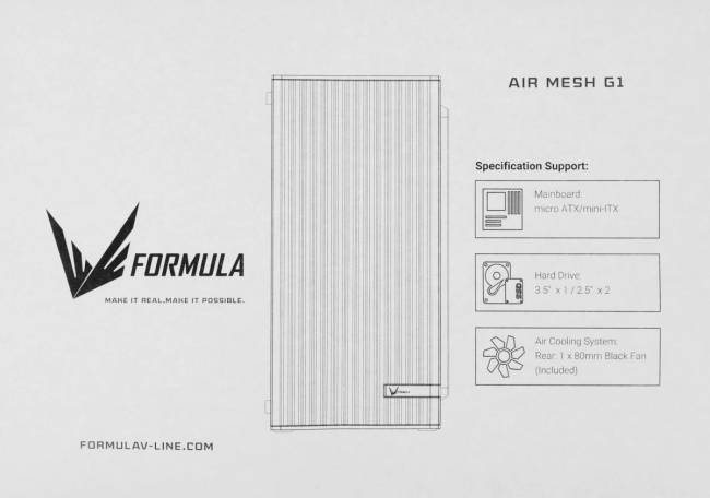 Корпус Formula AIR MESH G1 B — для бизнеса и офиса
