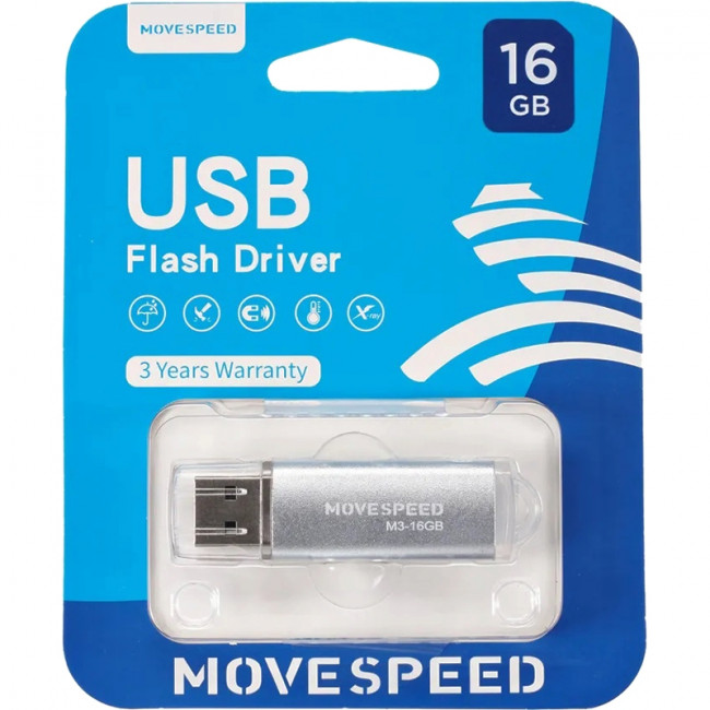 USB2.0 16GB Move Speed M3 серебро Move Speed 16GB M3 (M3-16G) USB2.0 16GB Move Speed M3 серебро Move Speed 16GB M3 (M3-16G)