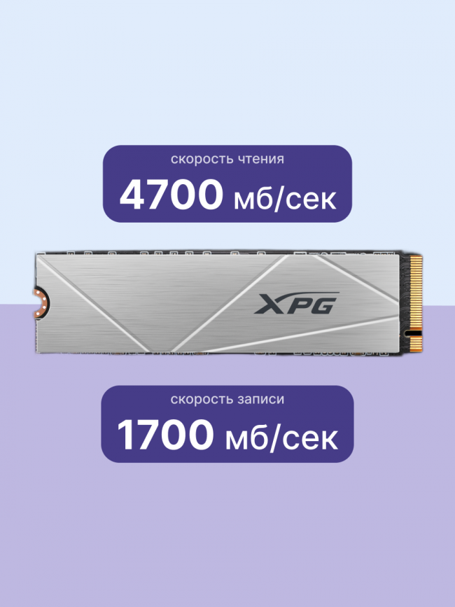 Твердотельный накопитель ADATA SSD GAMMIX S60 BLADE AGAMMIXS60-512G-CS — для бизнеса и офиса