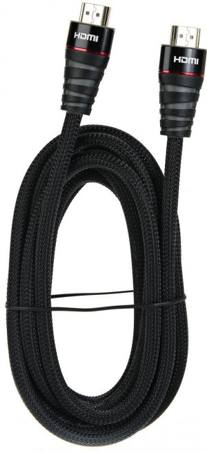 Кабель HDMI 19M/M ver. 2.0 черные коннекторы, 3m VCOM <CG526S-B-3M> Blister VCOM HDMI (m) - HDMI (m) 3м