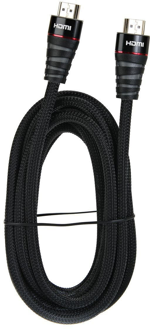 Кабель HDMI 19M/M ver. 2.0 черные коннекторы, 3m VCOM <CG526S-B-3M> Blister VCOM HDMI (m) - HDMI (m) 3м