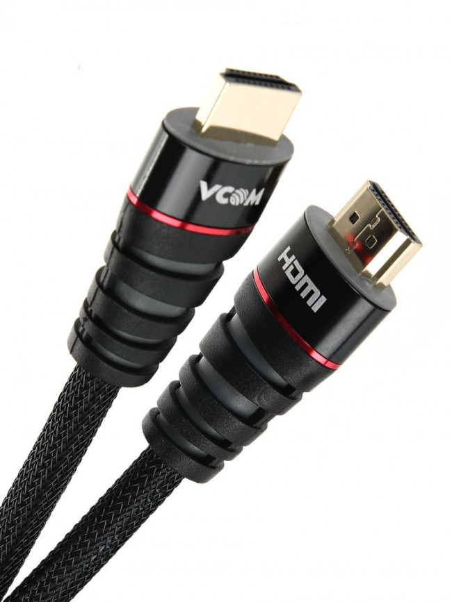 Кабель HDMI 19M/M ver. 2.0 черные коннекторы, 3m VCOM <CG526S-B-3M> Blister VCOM HDMI (m) - HDMI (m) 3м