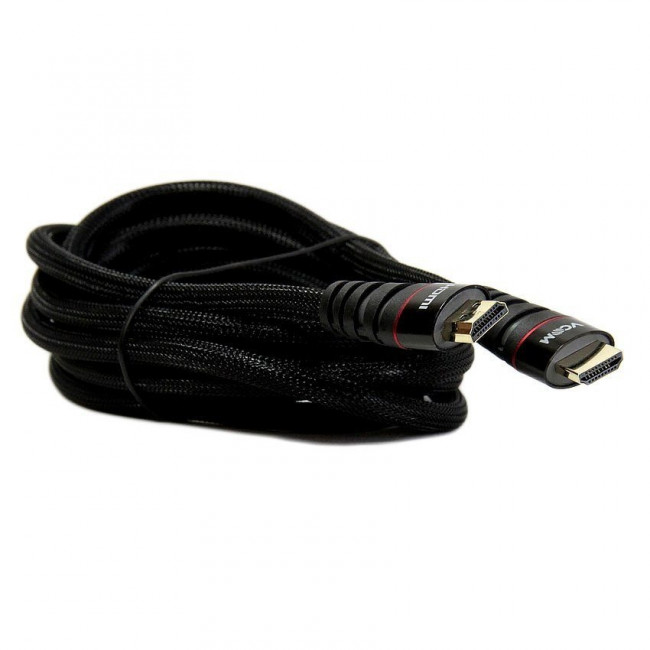Кабель HDMI 19M/M ver. 2.0 черные коннекторы, 3m VCOM <CG526S-B-3M> Blister VCOM HDMI (m) - HDMI (m) 3м