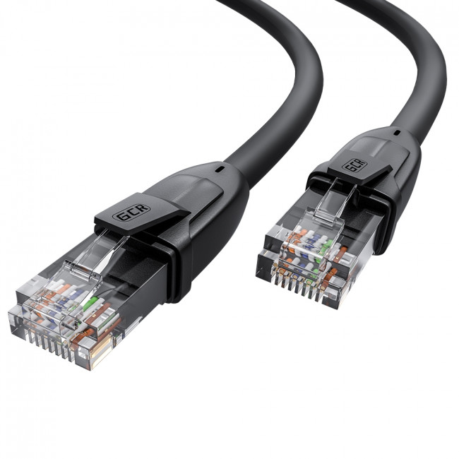 GCR Патч-корд прямой 0.75m UTP кат.6, черный, 24 AWG, ethernet high speed, RJ45, T568B, GCR-52525 Greenconnect GCR-52525 — для бизнеса и офиса