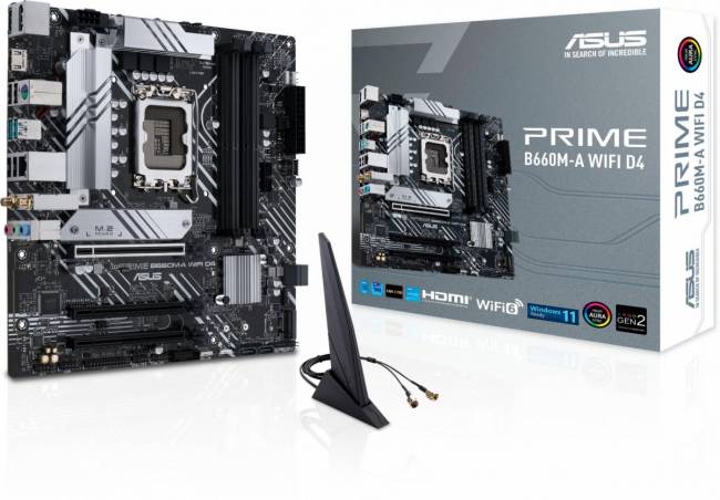 Материнская плата ASUS PRIME B660M-A WIFI D4 — для бизнеса и офиса Материнская плата ASUS PRIME B660M-A WIFI D4 — для бизнеса и офиса