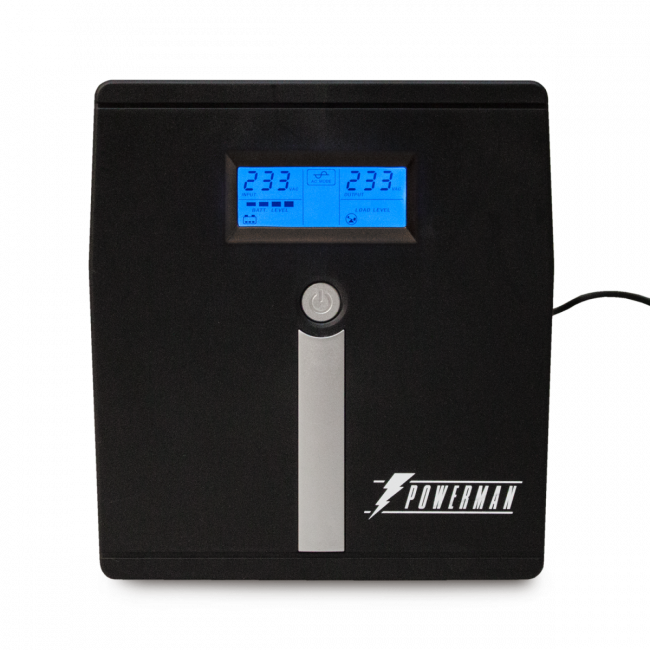 ИБП POWERMAN Smart Sine 1000, LCD, линейно-интерактивный, 1000ВА, 700Вт, 4 евророзетки с резервным питанием, USB, батарея 12В 7Ач 2 шт., 353мм х 149,3мм х 162мм, 9.2 кг. UPS Powerman Smart Sine — для бизнеса и офиса ИБП POWERMAN Smart Sine 1000, LCD, линейно-интерактивный, 1000ВА, 700Вт, 4 евророзетки с резервным питанием, USB, батарея 12В 7Ач 2 шт., 353мм х 149,3мм х 162мм, 9.2 кг. UPS Powerman Smart Sine — для бизнеса и офиса