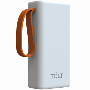 Портативный аккумулятор TOLT Lit KP303 White, 30000mAh, 22,5W, fast charging and PD, white, CCC TÖLT KP303 White