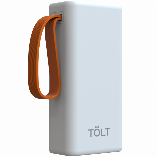 Портативный аккумулятор TOLT Lit KP303 White, 30000mAh, 22,5W, fast charging and PD, white, CCC TÖLT KP303 White — для бизнеса и офиса