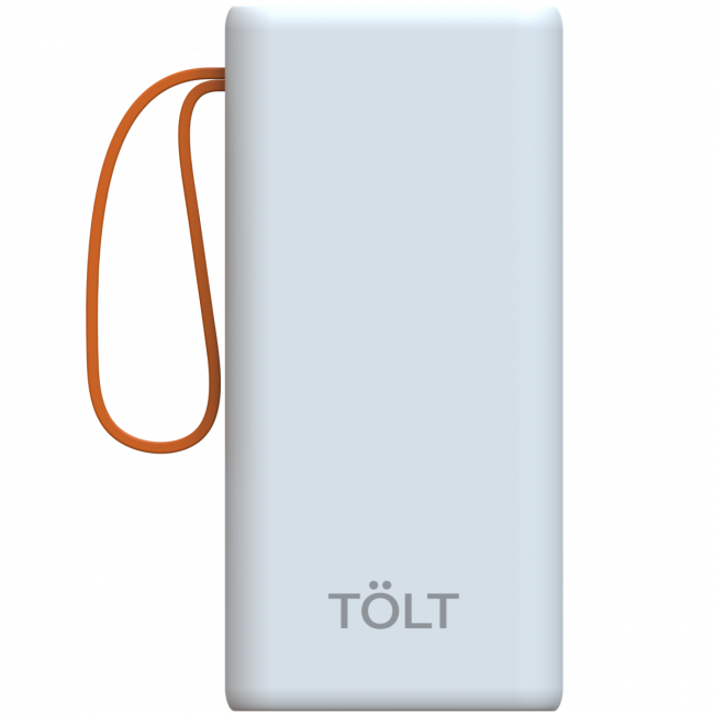 Портативный аккумулятор TOLT Lit KP303 White, 30000mAh, 22,5W, fast charging and PD, white, CCC TÖLT KP303 White — для бизнеса и офиса