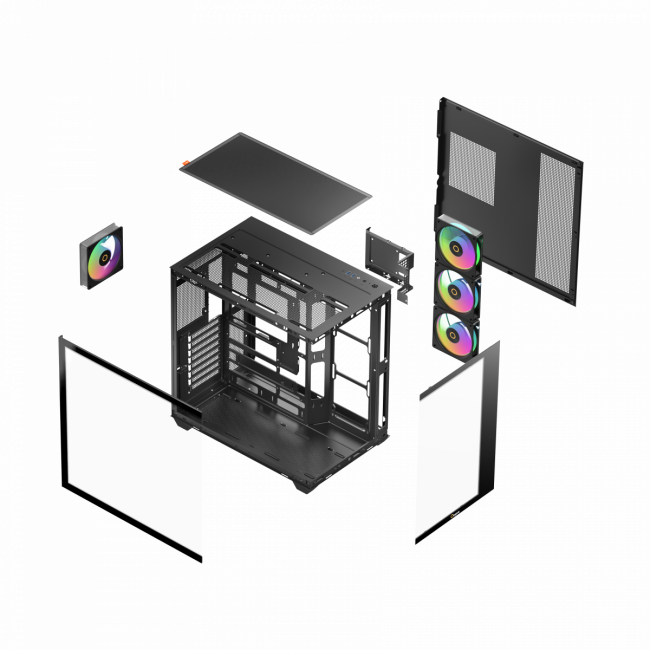 Корпус ПК без блока питания Ocypus Gamma C74 BK ARGB Black — для бизнеса и офиса