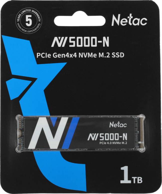 Накопитель SSD Netac NT01NV5000N-1T0-E4X — для бизнеса и офиса Накопитель SSD Netac NT01NV5000N-1T0-E4X — для бизнеса и офиса