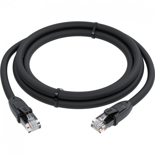 GCR Патч-корд прямой 7.5m UTP кат.6, черный, 24 AWG, ethernet high speed, RJ45, T568B, GCR-52535 Greenconnect GCR-52535 — для бизнеса и офиса