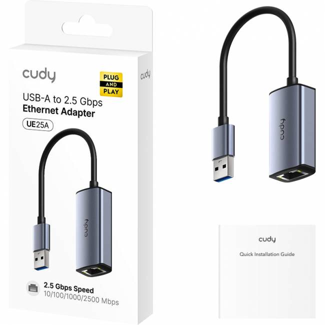 Адаптер Cudy UE25A — для бизнеса и офиса Адаптер Cudy UE25A — для бизнеса и офиса