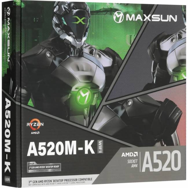 Материнская плата MAXSUN MS-Challenger A520M-K WIFI — для бизнеса и офиса Материнская плата MAXSUN MS-Challenger A520M-K WIFI — для бизнеса и офиса