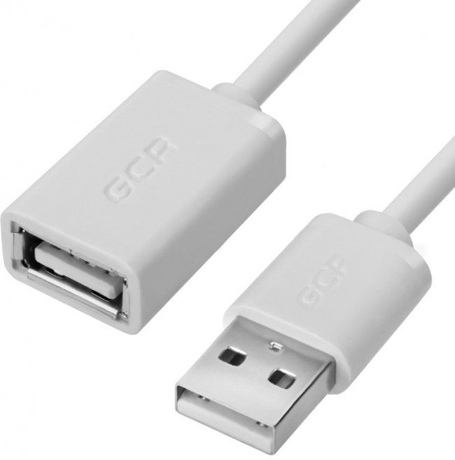 Greenconnect Удлинитель 1.0m USB 2.0, AM/AF, белый, 28/28 AWG, морозостойкий, GCR-UEC5M-BB-1.0m Greenconnect  USB 2.0 Type-AM - USB 2.0 Type-AF 1м