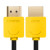Greenconnect Кабель SLIM 0.5m HDMI 2.0, желтые коннекторы Slim, OD3.8mm, HDR 4:2:2, Ultra HD, 4K 60 fps 60Hz, 3D, AUDIO, 18.0 Гбит/с, 32/32 AWG, GCR-51584 Greenconnect HDMI (m) - HDMI (m) 0.5м