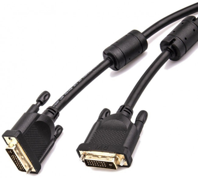 Кабель DVI (24+1) M/M  1.5m, 2 фильтра Aopen/Qust <ACG442GD-1.5M> VCOM DVI-D (m) - DVI-D (m) 1.5м — для бизнеса и офиса