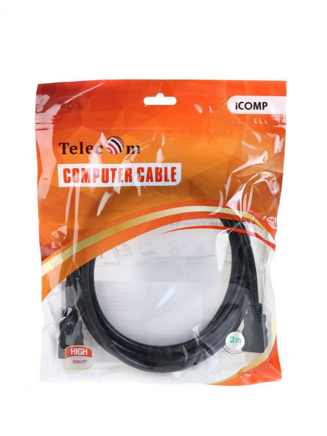 Кабель HDMI-19M --- HDMI-19M ver 2.0+3D/Ethernet ,2m Telecom <TCG200-2M> Telecom HDMI (m) - HDMI (m) 2м