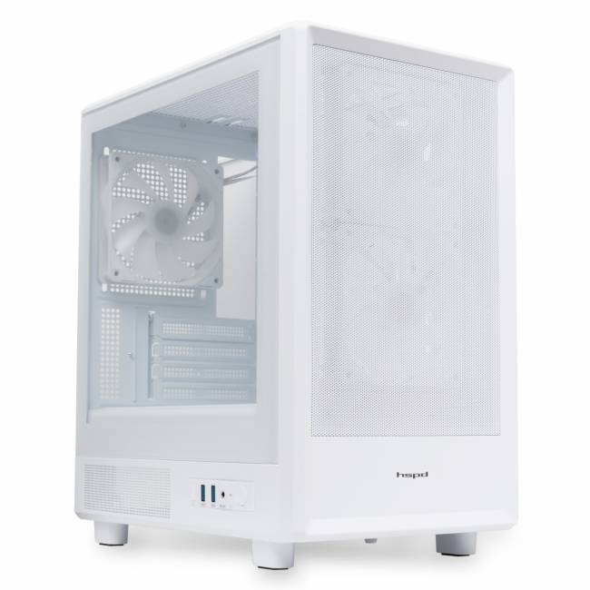 Корпус без блока питания HSPD M310-TGWH-ARGB — для бизнеса и офиса Корпус без блока питания HSPD M310-TGWH-ARGB — для бизнеса и офиса