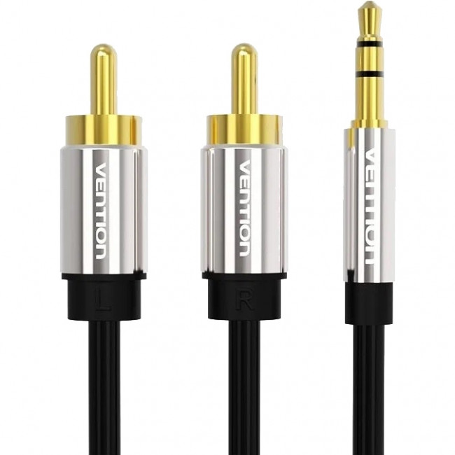Кабель Vention аудио Jack 3,5 mm M/2RCA M - 1,5м Черный Кабель Vention 2RCA(m)/mini jack 3.5 mm(m) - 1.5 м (P550AC150-S) Кабель Vention аудио Jack 3,5 mm M/2RCA M - 1,5м Черный Кабель Vention 2RCA(m)/mini jack 3.5 mm(m) - 1.5 м (P550AC150-S)