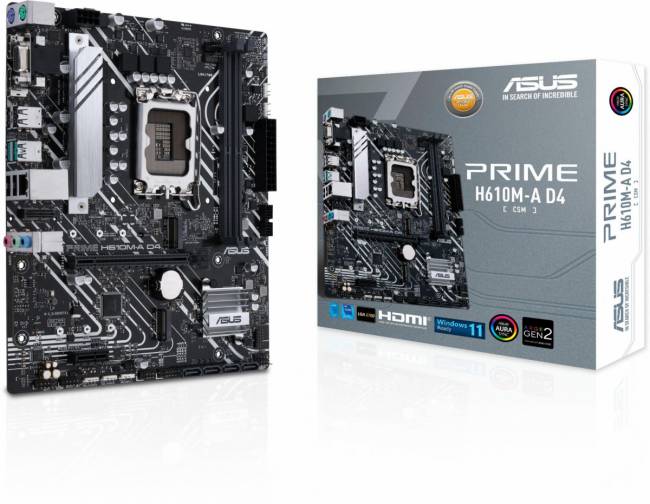 Материнская плата ASUS PRIME H610M-A D4-CSM — для бизнеса и офиса