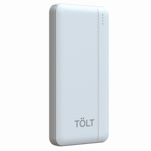 Портативный аккумулятор TOLT Lit K05 White, 10000mAh, 10W, white, CCC TÖLT K05 White