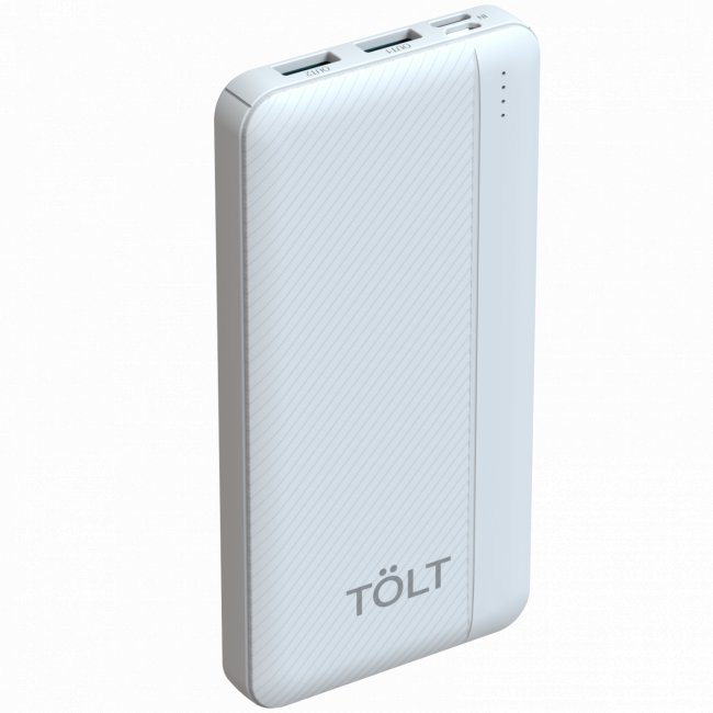 Портативный аккумулятор TOLT Lit K05 White, 10000mAh, 10W, white, CCC TÖLT K05 White — для бизнеса и офиса Портативный аккумулятор TOLT Lit K05 White, 10000mAh, 10W, white, CCC TÖLT K05 White — для бизнеса и офиса