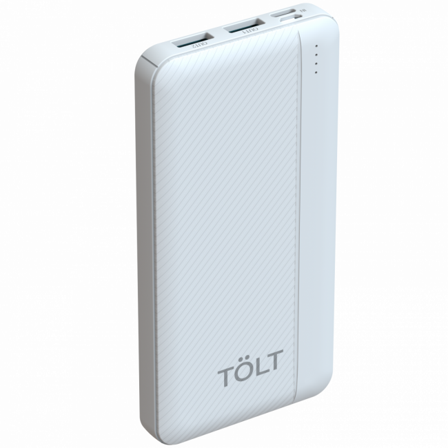 Портативный аккумулятор TOLT Lit K05 White, 10000mAh, 10W, white, CCC TÖLT K05 White — для бизнеса и офиса Портативный аккумулятор TOLT Lit K05 White, 10000mAh, 10W, white, CCC TÖLT K05 White — для бизнеса и офиса