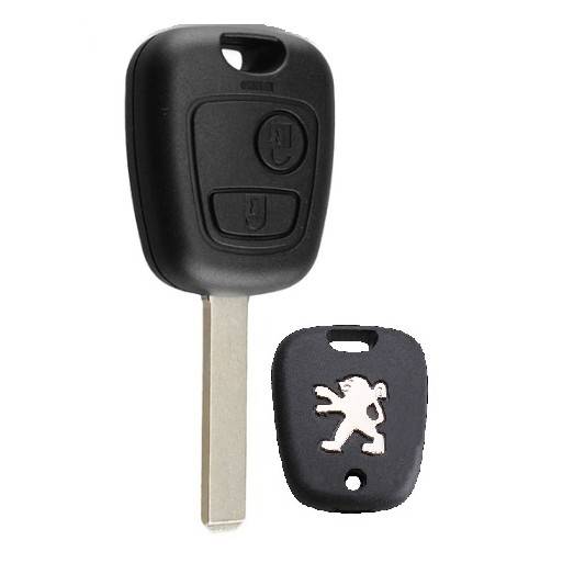 Корпус ключа PEUGEOT 2 кнопки CIT-1B VA2, с лого — для бизнеса и офиса