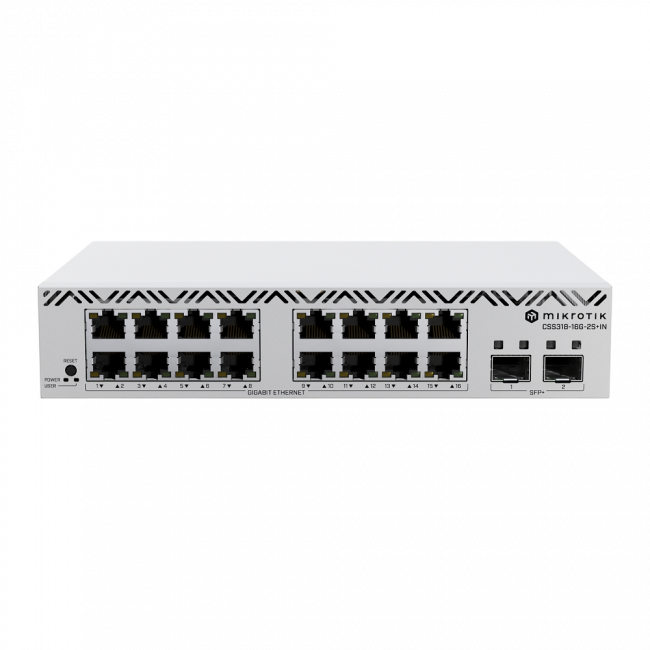 Коммутатор Mikrotik CSS318-16G-2S+IN — для бизнеса и офиса Коммутатор Mikrotik CSS318-16G-2S+IN — для бизнеса и офиса