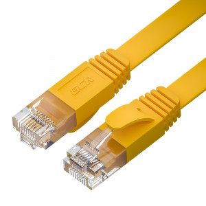 GCR Патч-корд PROF плоский прямой 15.0m, UTP медь кат.6, желтый, 30 AWG, ethernet high speed 10 Гбит/с, RJ45, T568B, GCR-52826 Greenconnect GCR-52826 GCR Патч-корд PROF плоский прямой 15.0m, UTP медь кат.6, желтый, 30 AWG, ethernet high speed 10 Гбит/с, RJ45, T568B, GCR-52826 Greenconnect GCR-52826