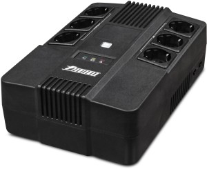 ИБП POWERMAN Brick 800, линейно-интерактивный, 800ВА, 480Вт,   3 евророзетки с резервным питанием, 3 евророзетки с фильтрацией, защита RJ45/RJ11, батарея 12В 9Ач 1 шт.,  293мм х 202мм х 93мм, 5.2 кг. Powerman Brick 800
