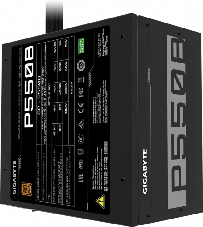 Блоки питания Gigabyte GP-P550B — для бизнеса и офиса Блоки питания Gigabyte GP-P550B — для бизнеса и офиса