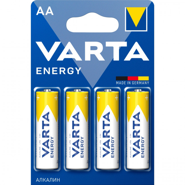 Батарейка Varta ENERGY LR6 AA BL4 Alkaline 1.5V (4106) (4/80/400) (4 шт.) Varta ENERGY LR6 AA (04106213414)