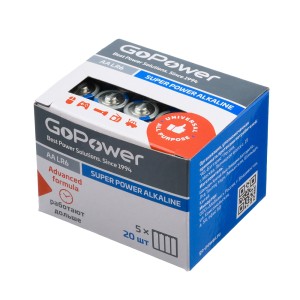 Батарейка GoPower LR6 AA Shrink 4 Alkaline 1.5V (4/20/640) коробка (20 шт.) Батарейка GoPower LR6 AA (00-00017748) Батарейка GoPower LR6 AA Shrink 4 Alkaline 1.5V (4/20/640) коробка (20 шт.) Батарейка GoPower LR6 AA (00-00017748)