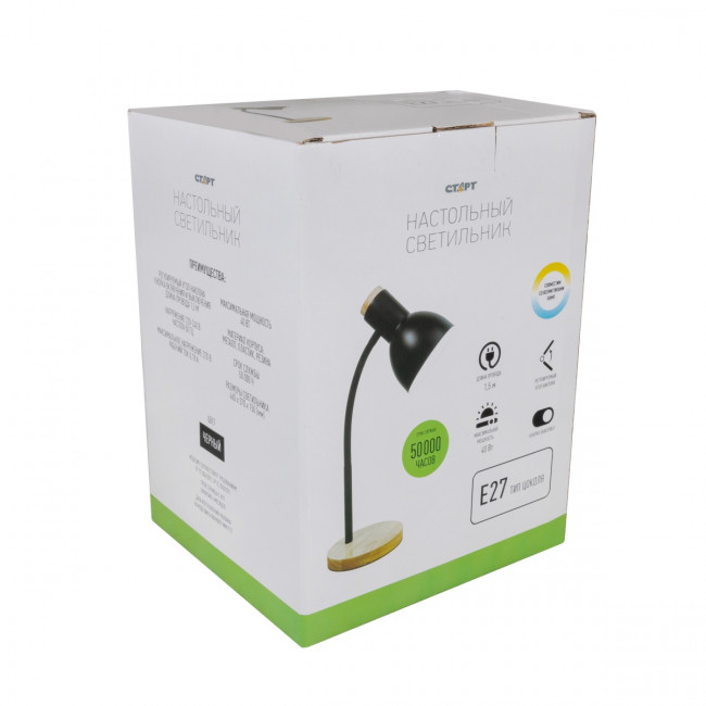 Светильник настольный СТАРТ CT84 черный цоколь E27 Светильник настольный СТАРТ CT84 черный цоколь E27