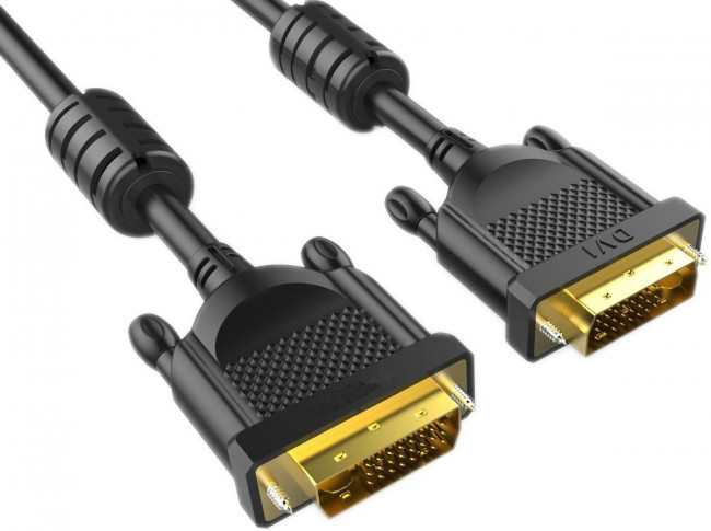 Кабель DVI (24+1) M/M  1.8m, 2 фильтра Aopen/Qust <ACG442GD-1.8M> VCOM DVI-D (m) - DVI-D (m) 1.8м — для бизнеса и офиса