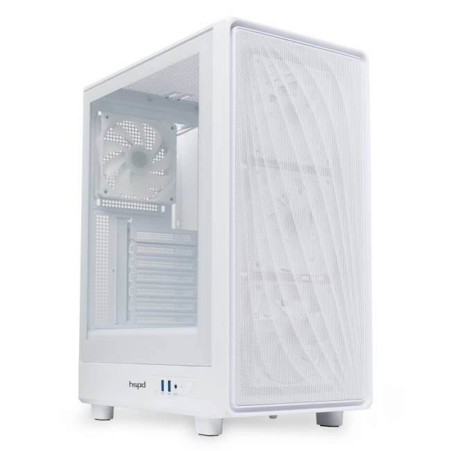 Корпус без блока питания HSPD M510-TGWH-ARGB — для бизнеса и офиса