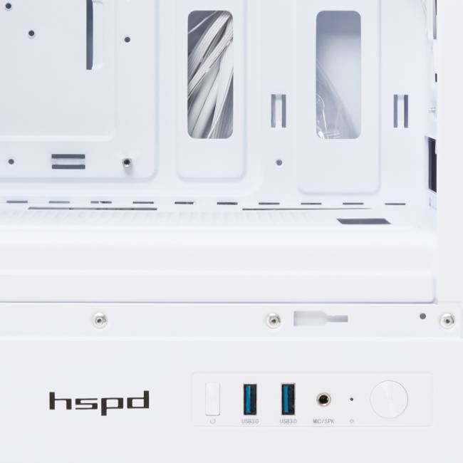 Корпус без блока питания HSPD M510-TGWH-ARGB — для бизнеса и офиса