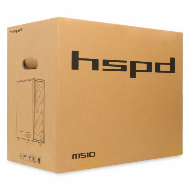 Корпус без блока питания HSPD M510-TGWH-ARGB — для бизнеса и офиса