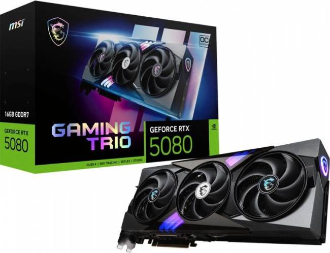 Видеокарта MSI RTX 5080 16G GAMING TRIO OC — для бизнеса и офиса
