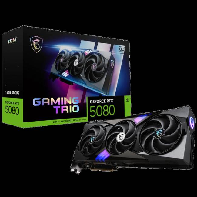 Видеокарта MSI RTX 5080 16G GAMING TRIO OC — для бизнеса и офиса