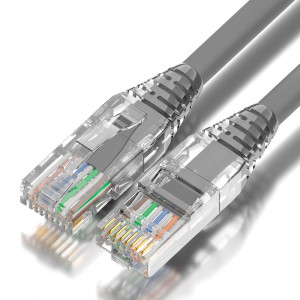 GCR Патч-корд 0.15m LSZH UTP кат.5e, серый, коннектор ABS, 24 AWG, ethernet high speed 1 Гбит/с, RJ45, T568B, GCR-52937 Greenconnect RJ45(m) - RJ45(m) Cat. 5e UTP  01.5м серый