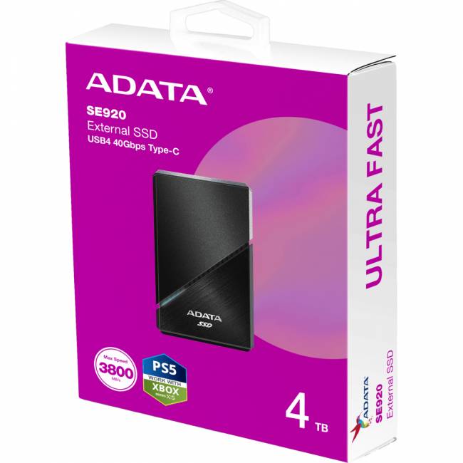 Твердотельный накопитель ADATA SE920-4TCBK — для бизнеса и офиса