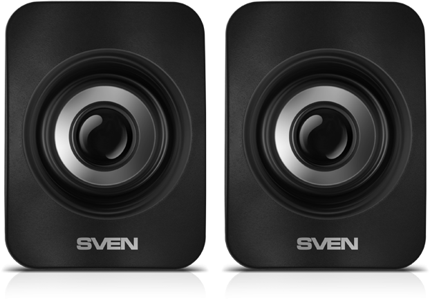 SVEN 130, чёрный, USB, акустическая система 2.0,  мощность 2x3 Вт(RMS) Sven 130 — для бизнеса и офиса