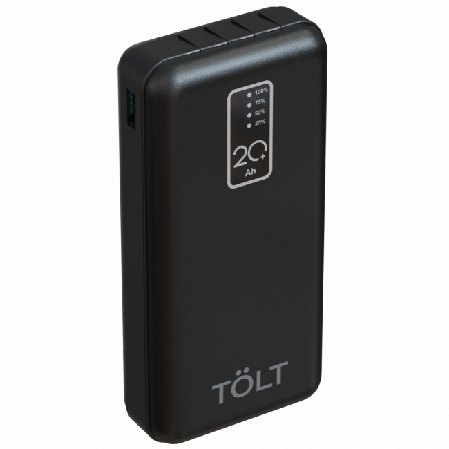 Портативный аккумулятор TOLT Lit K92 Black, 20000mAh, 10W, black, CCC TÖLT K92 Black — для бизнеса и офиса Портативный аккумулятор TOLT Lit K92 Black, 20000mAh, 10W, black, CCC TÖLT K92 Black — для бизнеса и офиса