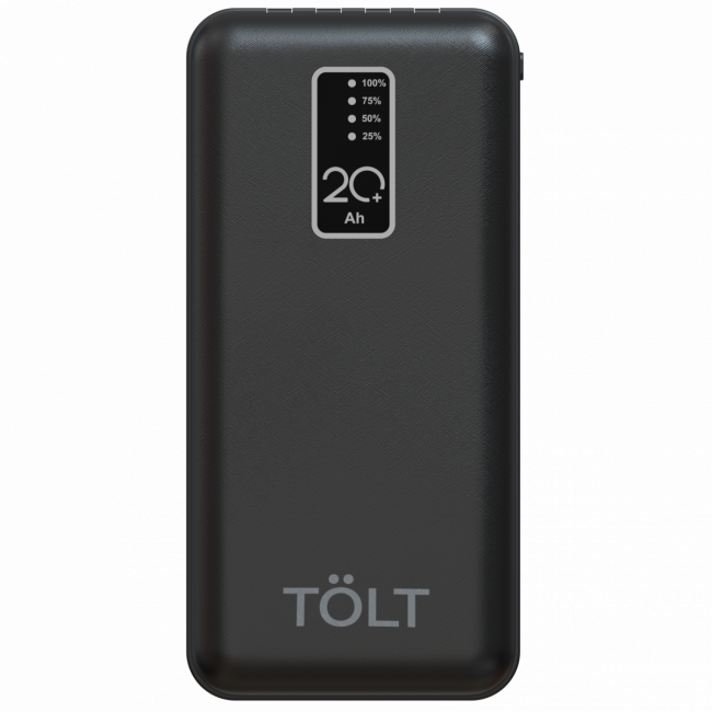 Портативный аккумулятор TOLT Lit K92 Black, 20000mAh, 10W, black, CCC TÖLT K92 Black — для бизнеса и офиса Портативный аккумулятор TOLT Lit K92 Black, 20000mAh, 10W, black, CCC TÖLT K92 Black — для бизнеса и офиса
