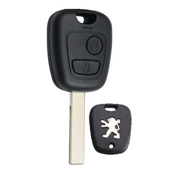 Корпус ключа PEUGEOT 2 кнопки HU-HCA HU83, с лого — для бизнеса и офиса