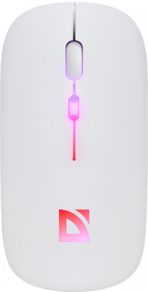 Defender Беспроводная оптическая мышь Touch MM-997 бел,2.4+BT,RGB,400mAh,бесшумная Defender Touch MM-997 — для бизнеса и офиса